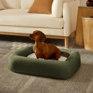 Manufacturer Customizable Color Pattern Pet Beds Couch Boucle High Density Memory Foam Luxury Orthopedic Dog Bed