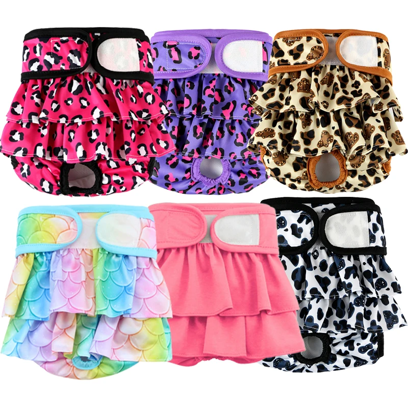 Manufacturer Customized Mesh Cloth Reusable Female Puppy Nappies Washable Female Dog Pet Diaper Pants