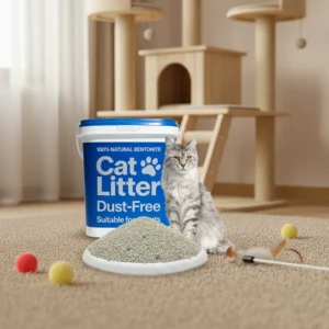Manufacturer Direct Eco Friendly Cat Litter Fast Absorption Pet Cleaning and Grooming Charcoal Cassava Starch Fast Clumping