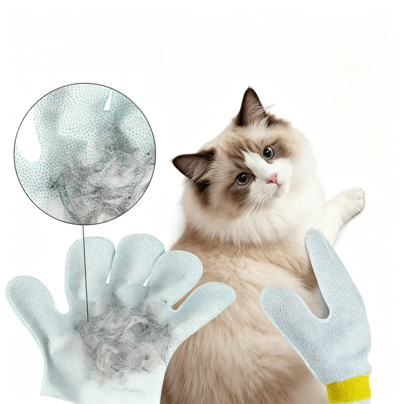 Manufacturer Disposable No-Rinse Hypoallergenic Pet Cleaning Gloves Bath Wipes for Dogs and Cats