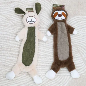 Manufacturer Dog Sounding Toy Self Entertaining Stress Relieving Chew Resistant Durable Rabbit Plush Linen Pet Dogs