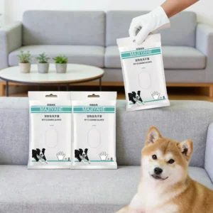 Manufacturer Eco friendly Customize No Rinse Pet Cleaning Bathing Gloves Wet Wipes for Dogs and Cats