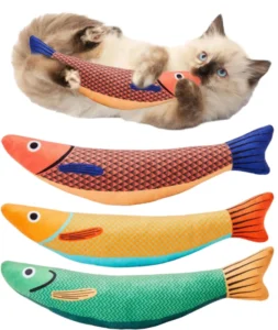 Manufacturer Interactive Catnip Crinkle Sound Toys Saury Fish Squeak Pet Toys