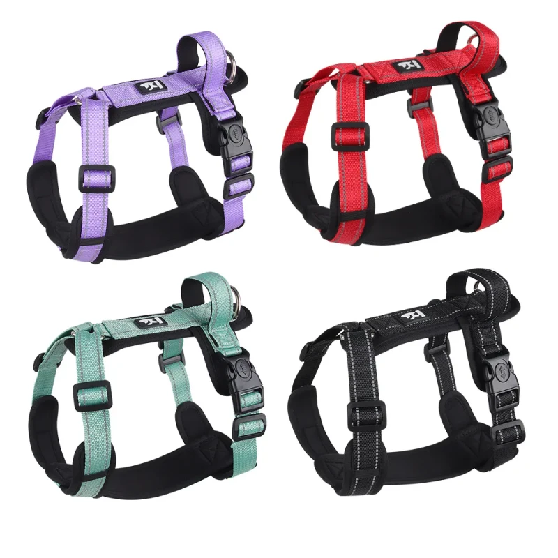Manufacturer New Design Dog Harness With Handle Adjustable No Pull Air Mesh Padding Pet Dog Harness Leash Set