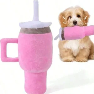 Manufacturer New Durable Squeaky Dog Toy Interactive Pet Chew Cup Plush Toys for Dogs Playing