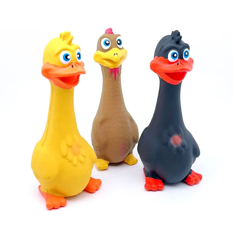 Manufacturer Non Toxic Latex Duck Chicken Squeaky Chew Toys Pet Toys
