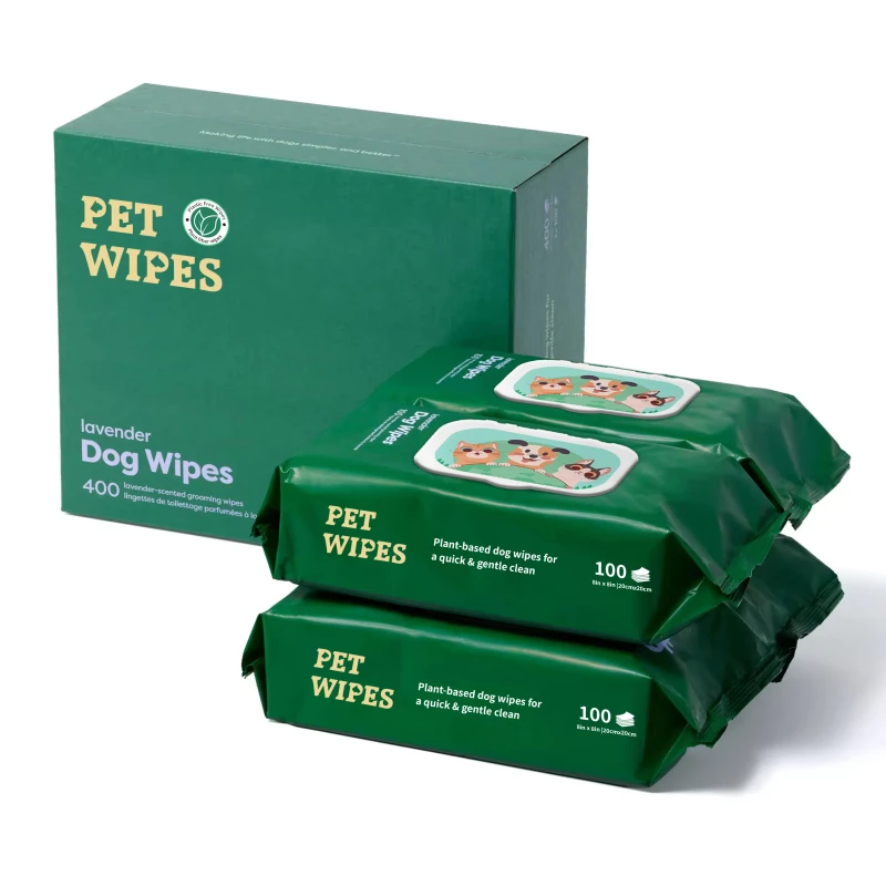 Manufacturer Non woven Eco Friendly 80pcs Grooming Tools Cleaning Sets Natural Pet Wet Wipes
