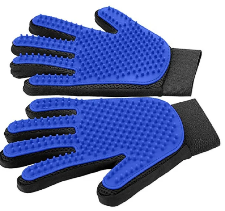 Manufacturer Pet Hair Remover Pet Cleaning Brush Rubber Five Fingers Deshedding Pet Grooming Gloves for Dog Animals Bathing