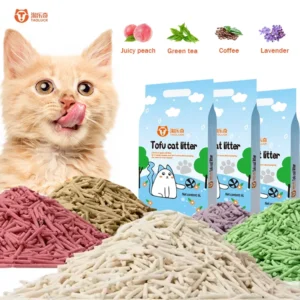 Manufacturer Premium Easy Clean Plant Cat Sand Green Tea Strong Clumping Tofu Cat Litter