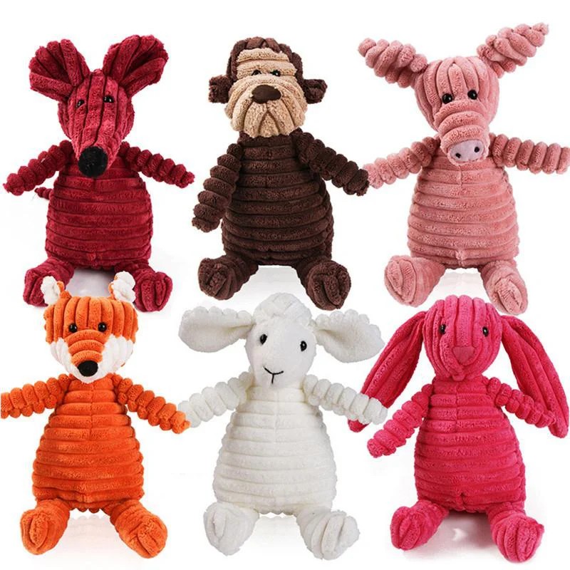 Manufacturer Private Label Stuffed Popular Bulk Pet Pack Set Natural Custom Squeaky Plush Dog Toy