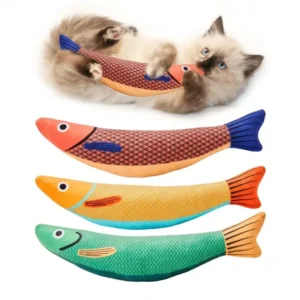 Manufacturer Quick Delivery Catnip Crinkle Sound Cat Toys Saury Fish Squeak Pet Toys