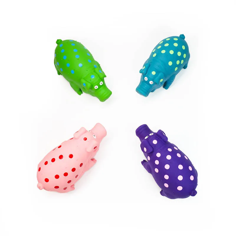 Manufacturer Squeak Piggy Piglet Style Design Training Teeth Cleaning Latex Material Dog Decompression Interactive Pet Chew Toy