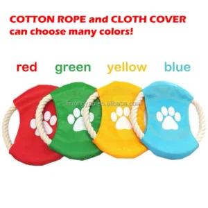 Manufacturer Supplies Dog Training Toy Bite Resistant Cotton Rope Flying Disc for Teething Pet Dog Toy