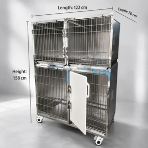 Manufacturer Supply 304 Stainless Steel Pet Cage Veterinary Dog Cat Medical Kennel for Animal Clinic Use