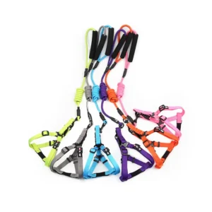 Manufacturer new dog leash solid color durable pet harness for small and medium dogs Teddy dog walking leash