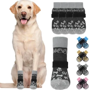 Manufacturer’s Anti Slip Dog Socks Paw Protector Pet Shoes for Hiking Jean and Latex Material with Print Pattern