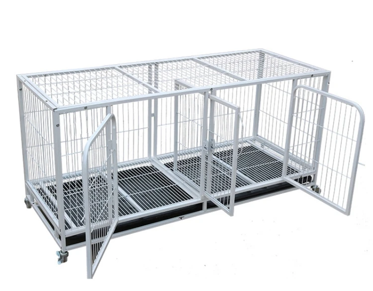 Manufacturers Customizable Double Iron Small Animals House Large Pet Breeding Cages Solid Pattern Plastic Tray Breathable