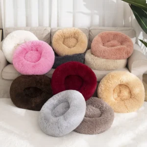 Manufacturers Round Plush Soft Warm Pet Dog Accessories Bed Sofa Cat Dog Bed Kennel Pet Bed