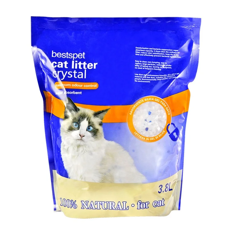 Manufacturer's Stock Deodorizing Blue Cat Litter Strong Water Absorption Fast Drying Large Particle Odorless Silicone Cat Litter