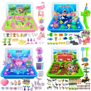 Marine Pets Farm Themed Sensory Sand Play Basin Early Education Game for Little Ones Kindergarten Teaching Aids Educational Toys