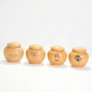 Matte Glaze Ceramic Pet Urn Silicone Seal Moisture Proof 780ml Wide Opening 6.8cm for Cat Dog Memorial Ashes OEM