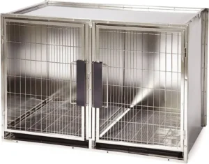 Medical Stainless Steel Dog Kennels Cages Cat Rabbit Cage Metal DIY Pet Dog Cage for Vet