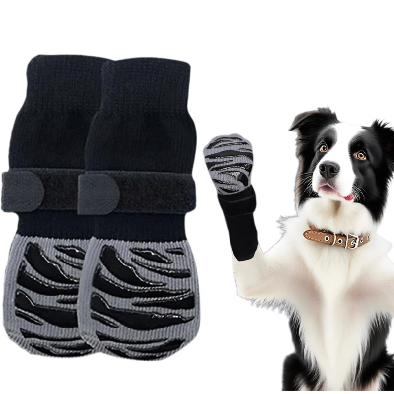 Medium Large Classic Dog Breathable Waterproof Anti Slip Cotton Rubber Eco Friendly Dog Shoes Socks Outdoor Tie Winter All