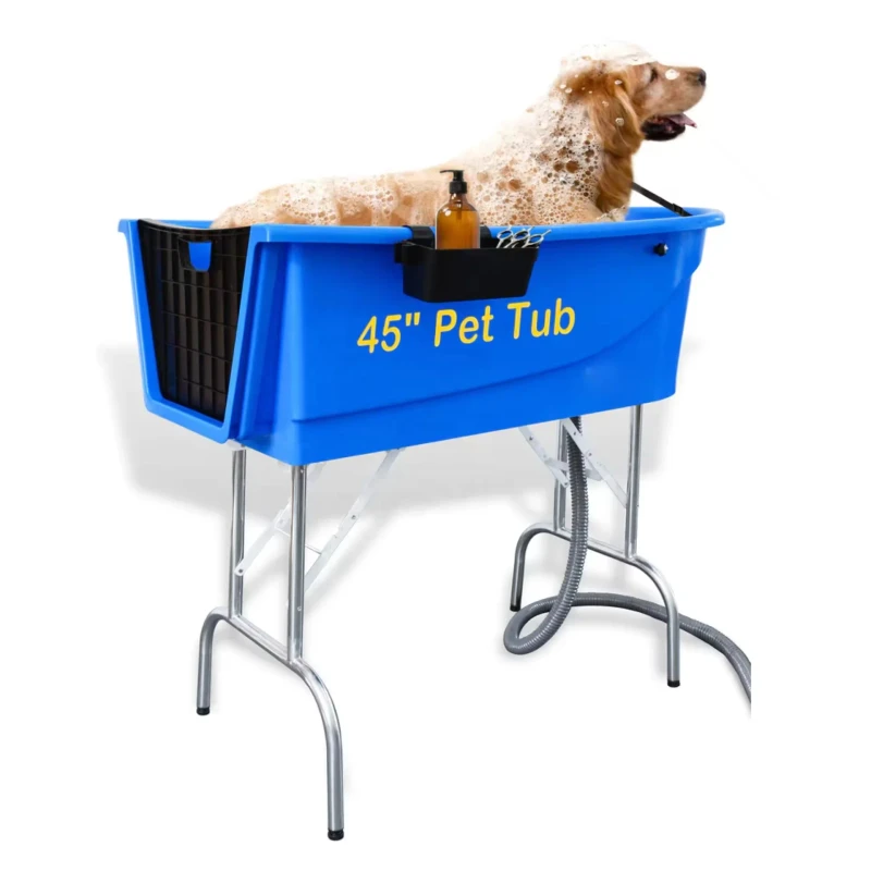 Medium Large Dog Cat Bathtub Elevated Foldable Eco Friendly Pet Grooming Bathing Shower Washing Station Portable Dog Tub