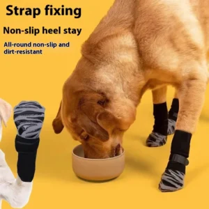 Medium and Large Dogs Indoor Pet Socks Non Slip Anti Scratch Anti Dirt Dog Shoes with Mute Feature Solid Pattern Winter Socks