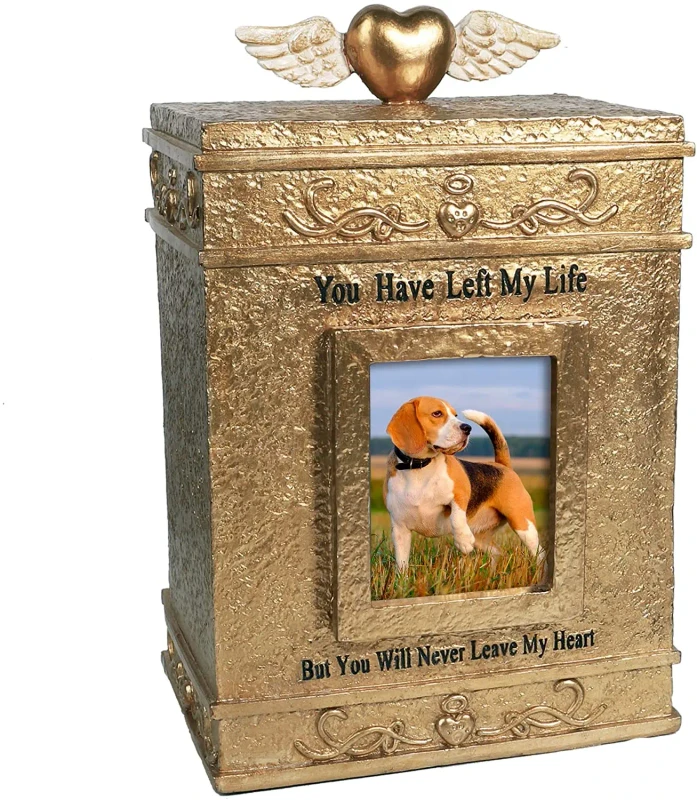 Memorial Pet Cremation Box with Photo Picture
