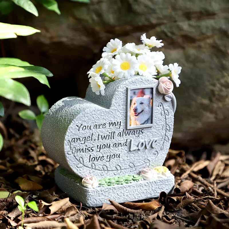 Memorial Tombstone Stone Supplies Urns Gravestone Monument Photo Pet Funeral