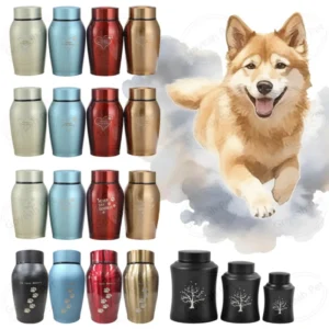 Memorials Stainless Steel Pet Urns Paw Print Dogs Cats Creamtion Urn for Ashes