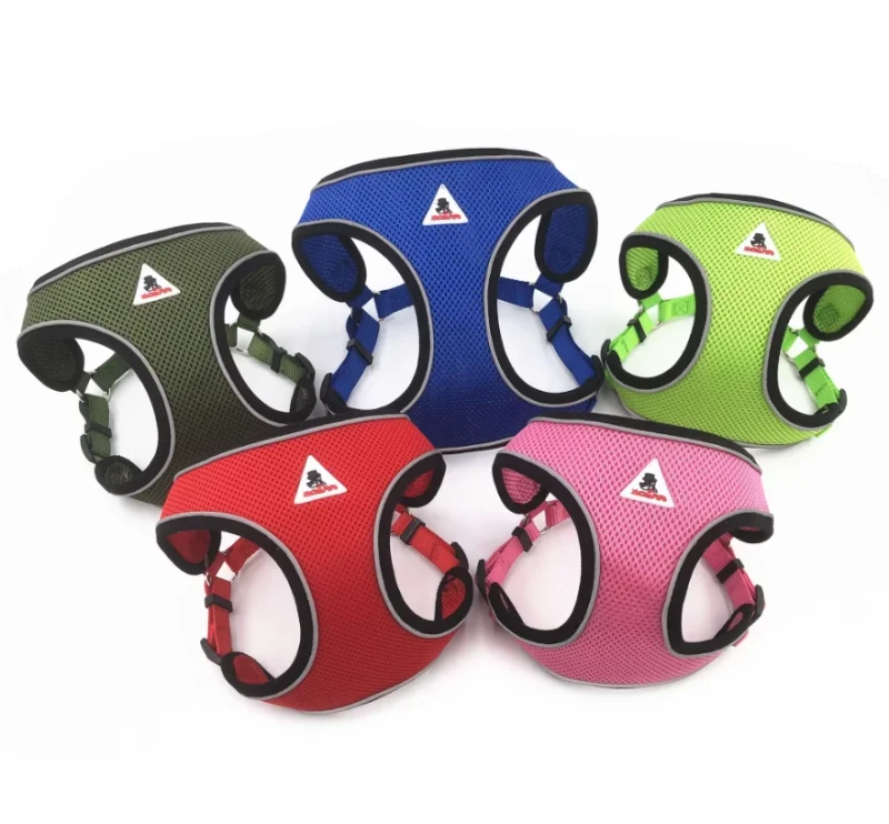 Mesh Breathable Adjustable Dog Harness No Pull Pet Harness Low Moq Dog Harness With Reflective Light