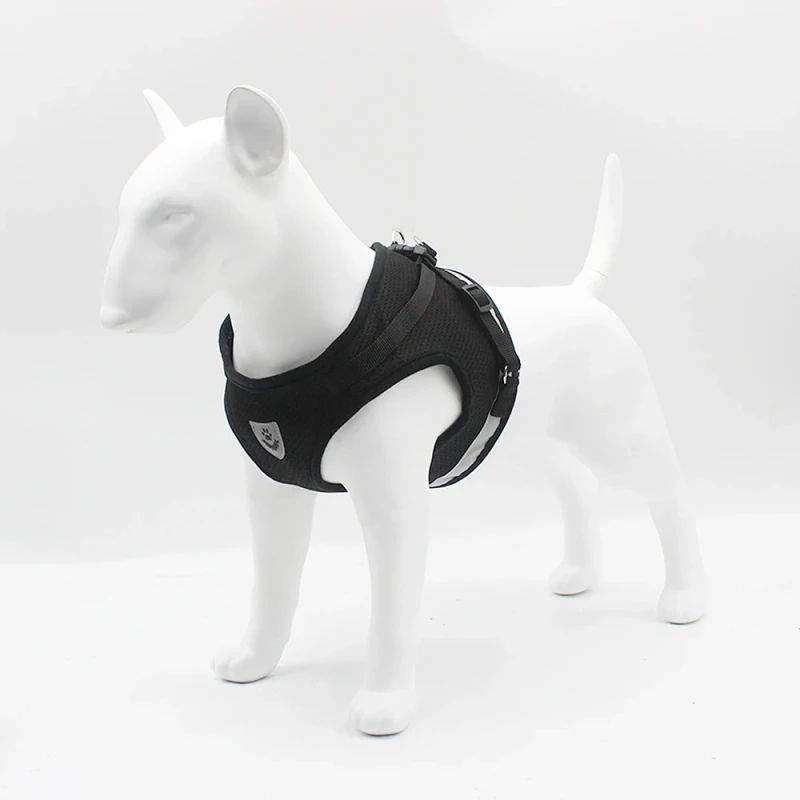 Mesh Light Weight Dog Harness Vest Pet Harness Soft Red for Daily Walking