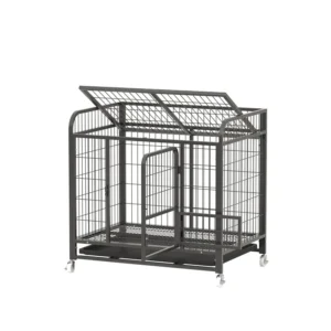 Metal Medium to Large Pet Dogs Cages with Shelves and Easy to move Thick square Tube Dog Boxes Come From the Source Factory