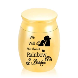 Metal Openable Commemorative Pet Casket for Small Animals Dogs Cats Funerals Collection Urns