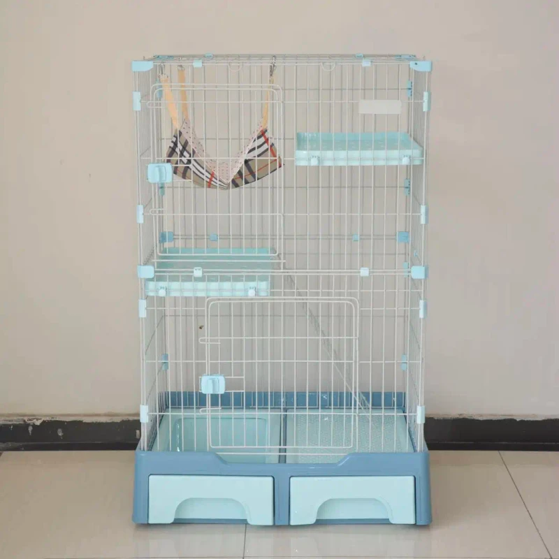 Metal Pet Cat Rabbit Cage Foldable Breeding Large Cage for Pets Cat Cage