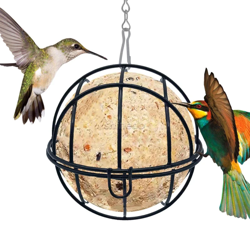 Metal Stand for Hanging Bird Feeder Outdoor Garden Bird Feeder With S Shaped Hooks Wild Bird Feeding Dispenser Suet Ball