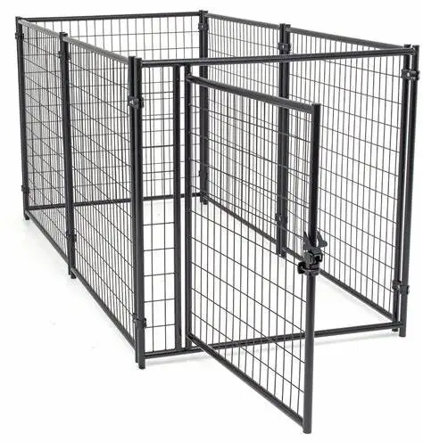 Metal Welded Mesh Dog Kennel Large Animal Cages Double Door Steel Dog House