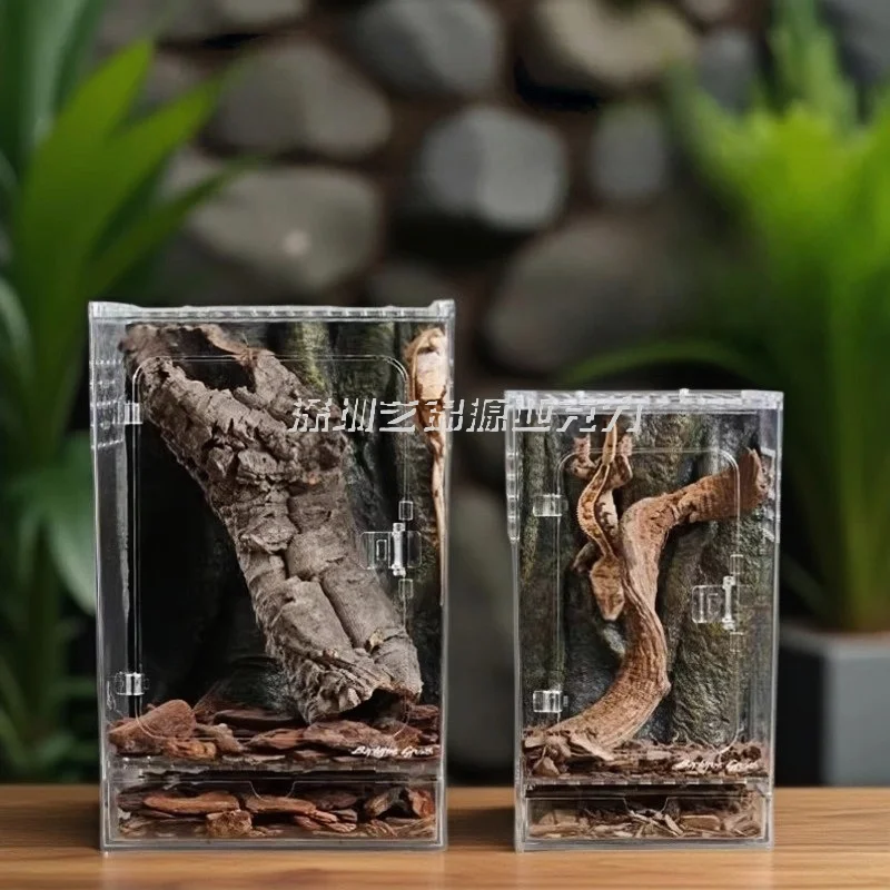 Micro Habitat Terrarium Enclosure for Small Reptiles Amphibians Spiders Invertebrates Display Rack for Tree Dwelling Creatures