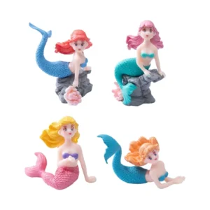 Micro Landscape Reef Mermaid Figurine Aquarium Glue Diy Decorative Accessories PVC Small Ornaments