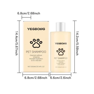 Mild Pet Shampoo for Cats and Dogs 300ml Hair Smoothing & Tangle-Free Cleaning Animal Hospital Use