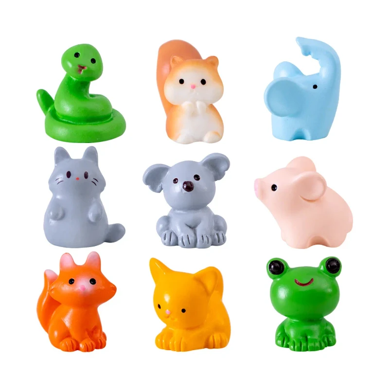Mini Animals Miniature Ornament Kits Tiny Animals Figurines Mini Resin Animals