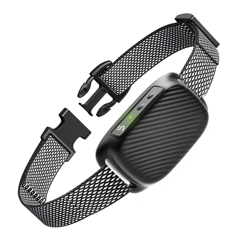 Mini Dog Bark Control LED IP67 Waterproof Bark Stop Collar 3 Adjustable Modes Smart Barking Control Rechargeable Battery 15 Day