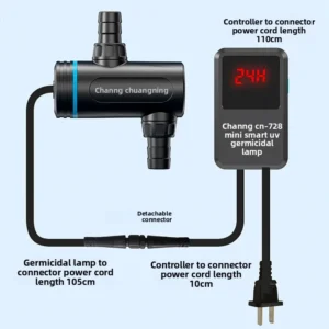Mini Intelligent UV Sterilizer With Controller Aquarium UV Lamp Filter for Fish Tank