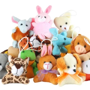 Mini Plush Animal Toy Cute Animals Keychain Decoration for Kids Adult Prizes Small Stuffed Animal Party Favor