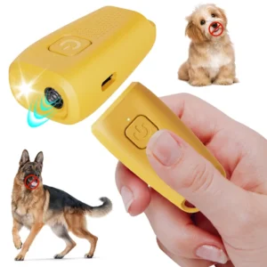 Mini Portable Outdoor Ultrasonic Dog Bark Control Device Rechargeable Flash Dog Repellent Deterrent Made Plastic