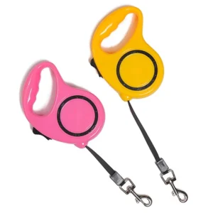 Mini Portable Tangle Free Dog Leash TractorAutomatic Shrinkable Cords Nylon Tape One Hand Brake Retractable Dog Leash