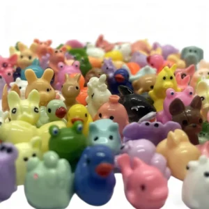 Mini Resin Animals Small Figures for Dollhouse Decor Micro Garden Home Landscape Aquarium Craft Gifts Party Favors