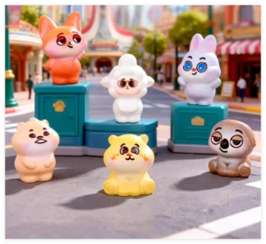 Mini Things Figure Early Education Cartoon Zootopia Toy Resin Farm Forest Small Sea Creature Animals Miniatures for Doll House